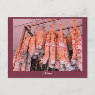 Italienischer Salami Postkarte