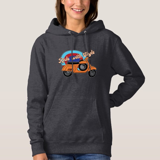 Italienischer Scooter Hoodie | Vintage Stylesfahrt (Vorderseite)