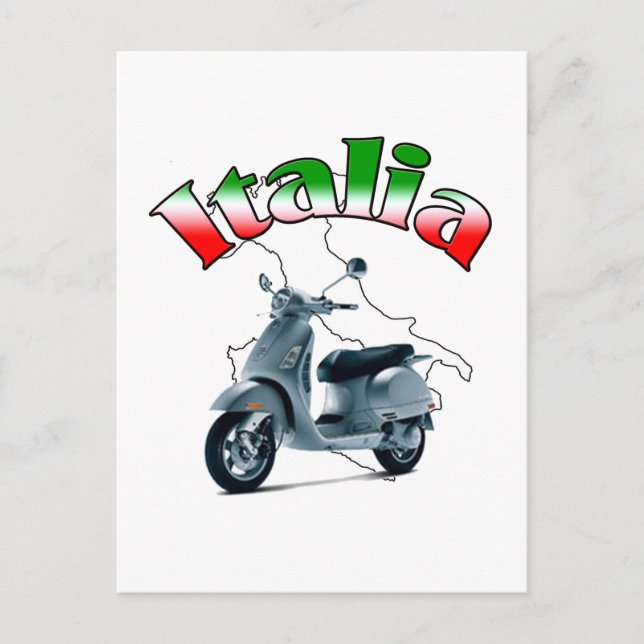 Italienischer Scooter Postkarte (Vorderseite)