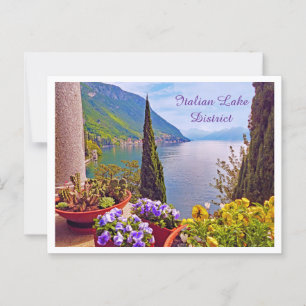 Italienischer Seebezirk Postkarte
