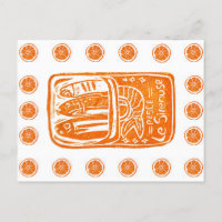 Italienischer Sommer-Linocut-Design - gezähte Sard