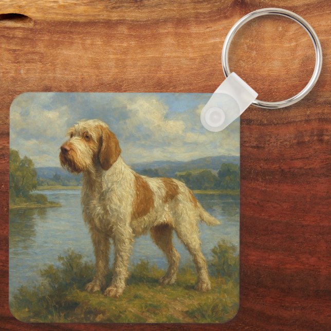 Italienischer Spinone Schlüsselanhänger (Rückseite)