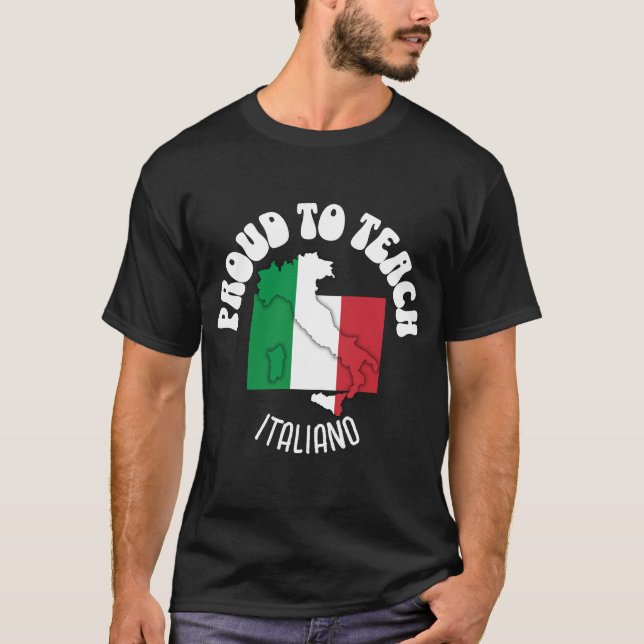 Italienischer Sprachlehrer STOLZ, ITALIENISCH ZU L T-Shirt (Vorderseite)