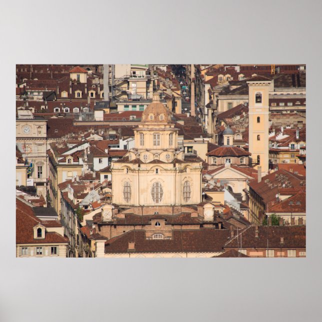Italienischer Stadtdach-Betrachter, Architektur, G Poster (Vorne)