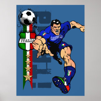 Italienischer Stallion Forza Azzurri Italien 2010 Poster