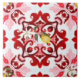 Italienischer Stil,Fliesen,Majolika,Zitrone,All-Ov Fliese