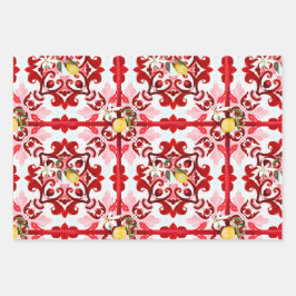 Italienischer Stil,Fliesen,Majolika,Zitrone,All-Ov Geschenkpapier Set