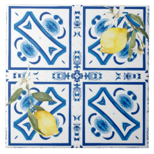 Italienischer Stil, mediterran, majolica, lemon, Fliese