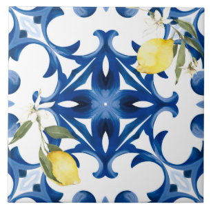 Italienischer Stil, mediterran, majolica, lemon, Fliese