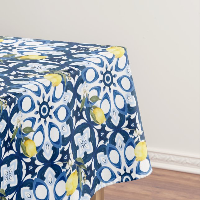 Italienischer Stil, mediterran, majolica, lemon, Tischdecke (Beispiel)
