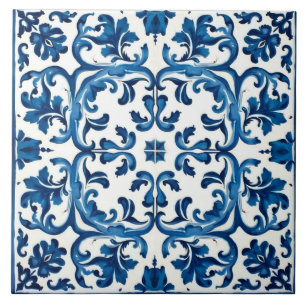 italienischer Stil, mediterran, mosaik, blau, Fliese