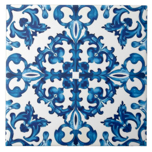italienischer Stil, mediterran, mosaik, blau, Fliese