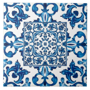 italienischer Stil, mediterran, mosaik, blau, Fliese