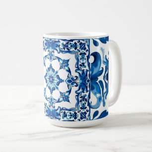 italienischer Stil, mediterran, mosaik, blau, Kaffeetasse