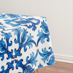 italienischer Stil, mediterran, mosaik, blau, Tischdecke