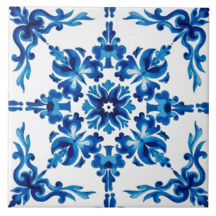 Italienischer Stil, Mittelmeer, Mosaik, blau, Fliese