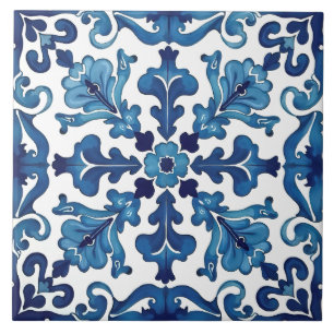 Italienischer Stil, Mittelmeer, Mosaik, blau, Fliese