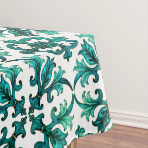 Italienischer Stil, Mosaik, grün Tischdecke