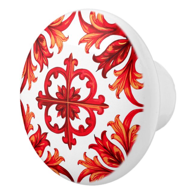 Italienischer Stil, Mosaik, rot Keramikknauf (Rechts)