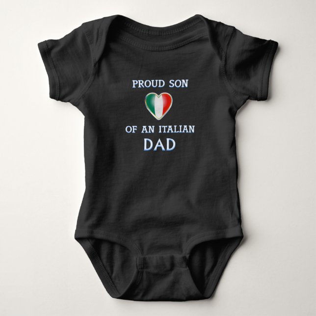 Italienischer stolzer Baby Jersey Strampler (Vorderseite)