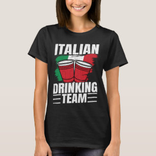 Italienischer Trinkteam Beer Pong Spieler Sports G T-Shirt