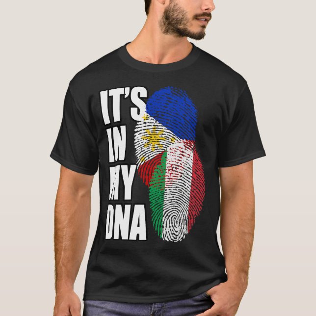 Italienischer und philippinischer DNA-Mix-T - Shir T-Shirt (Vorderseite)