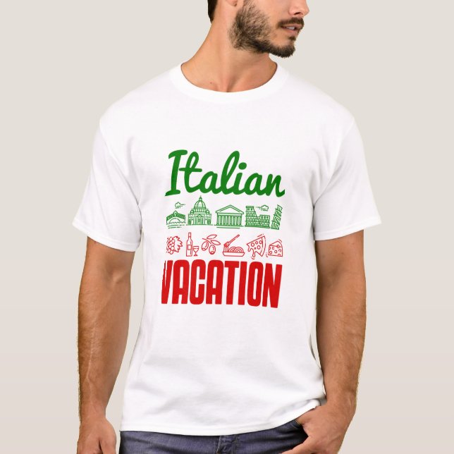 Italienischer Urlaub Italien Reisen Souvenir T-Shirt (Vorderseite)