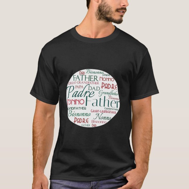 Italienischer Vater Großvater Long T-Shirt (Vorderseite)