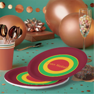 Italienischer Weihnachtspapierparty-Teller Pappteller