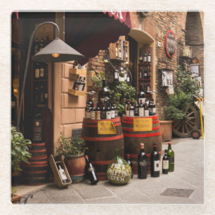 Italienischer Weinladen in Montepulciano, Toskana Glasuntersetzer