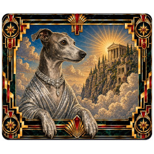Italienischer Windhund, Art Deco Hund Mousepad