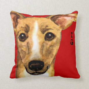 Italienischer Windhund-Farbblock Kissen