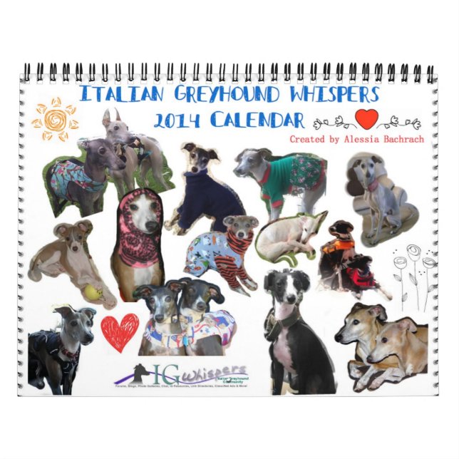 Italienischer Windhund flüstert Kalender 2014 (Titelbild)
