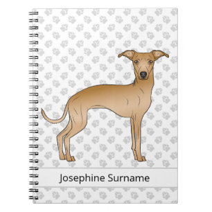 Italienischer Windhund-Hund mit individuellem Text Notizblock