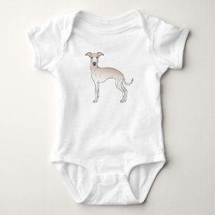 Italienischer Windhund-Hund Süßer Cartoon-Hund in Baby Strampler