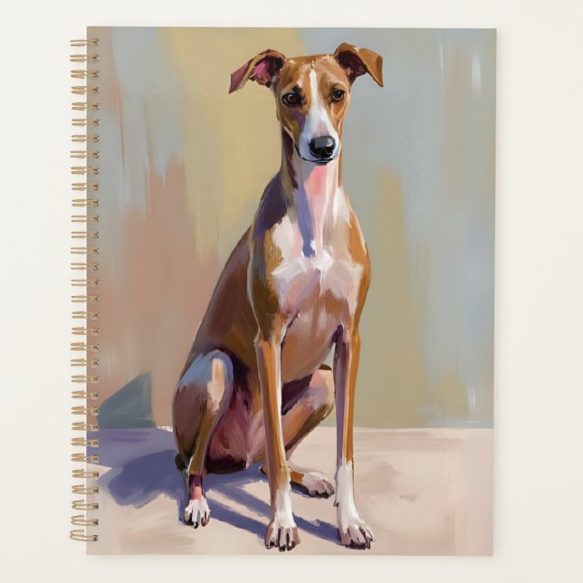 Italienischer Windhund-Hunde-Malerei Planer (Vorderseite)