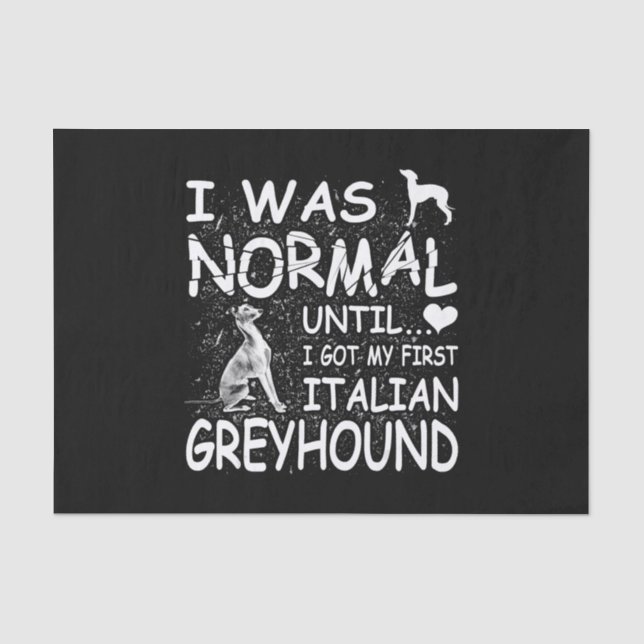 Italienischer Windhund i war normal bis schmutzig  Seidenpapier (Vorderseite)