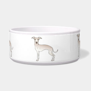 Italienischer Windhund in Cremefarbe süße Cartoon- Napf