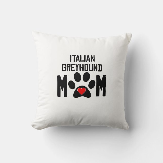 Italienischer Windhund-Mama Kissen (Vorderseite)