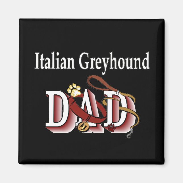 Italienischer Windhund Papa Magnet (Vorne)