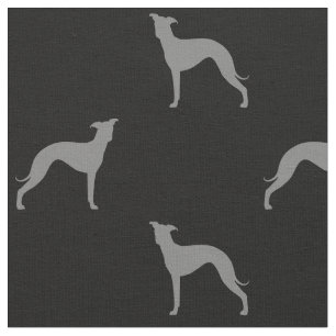 Italienischer Windhund-Silhouette-Muster Stoff