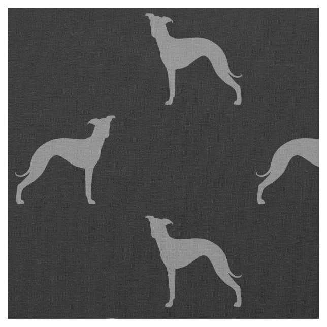 Italienischer Windhund-Silhouette-Muster Stoff (Nahaufnahme)