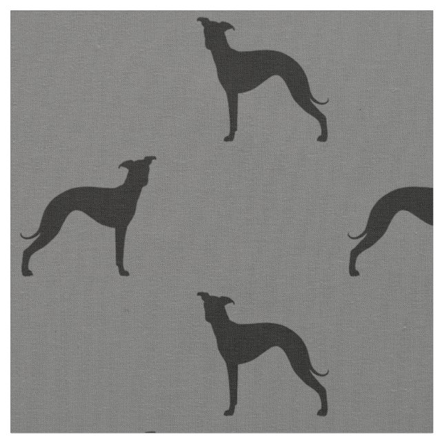 Italienischer Windhund-Silhouette-Muster Stoff (Nahaufnahme)