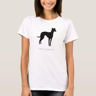 Italienischer Windhund-T - Shirt (schwarze