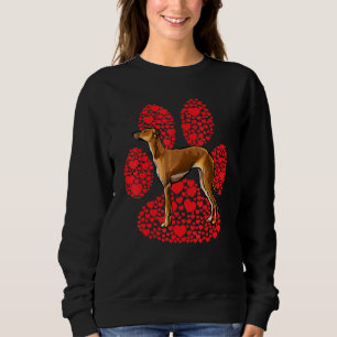 Italienischer Windhund Valentinstag Hunde Liebe Pf Sweatshirt