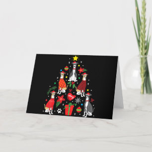 Italienischer Windhund-Weihnachtsschmuck Baum Hund Karte