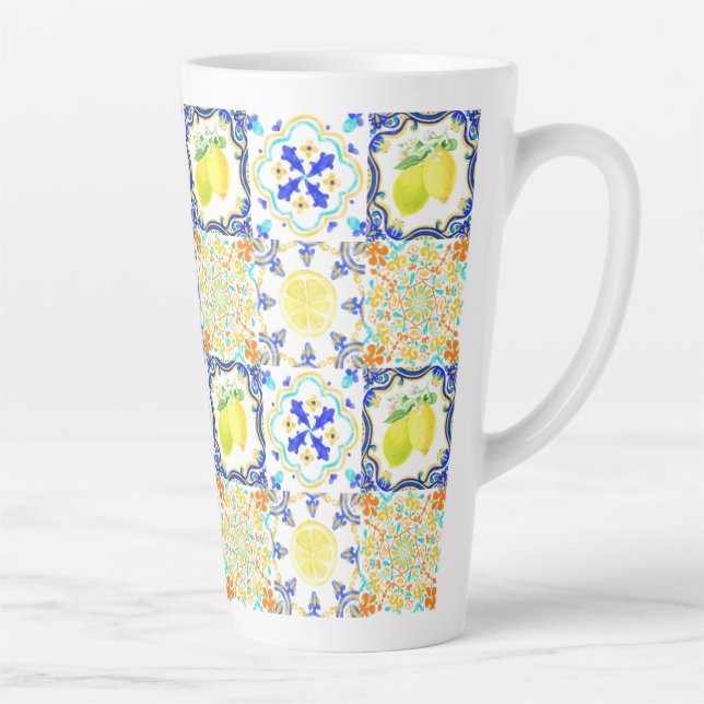 Italienischer Zitronen-Becher Milchtasse (Rechts)