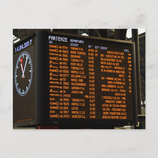 Italienischer Zug - Zentrum Mailand Postkarte (Vorderseite)