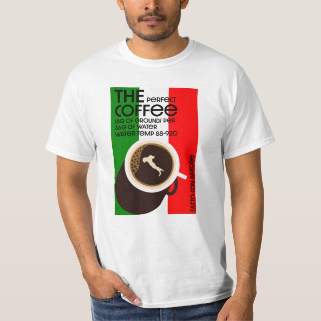 Italienisches Baristas T-Shirt (Vorderseite)