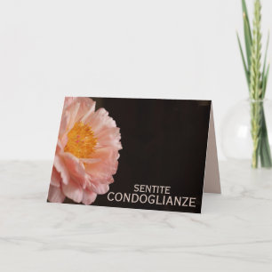 Italienisches Beileid Pink Peony Karte